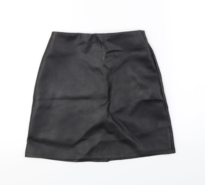 PRETTYLITTLETHING Womens Black   A-Line Skirt Size 6