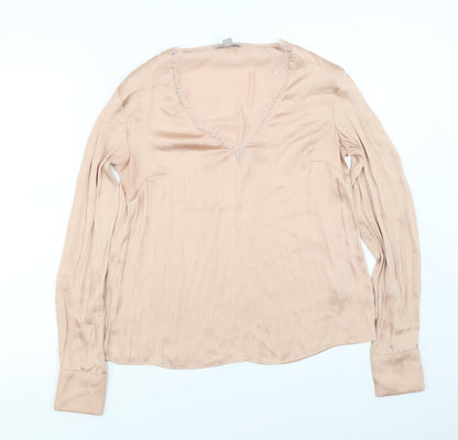 Womens UK Size 8 H&M Pink Basic Blouse