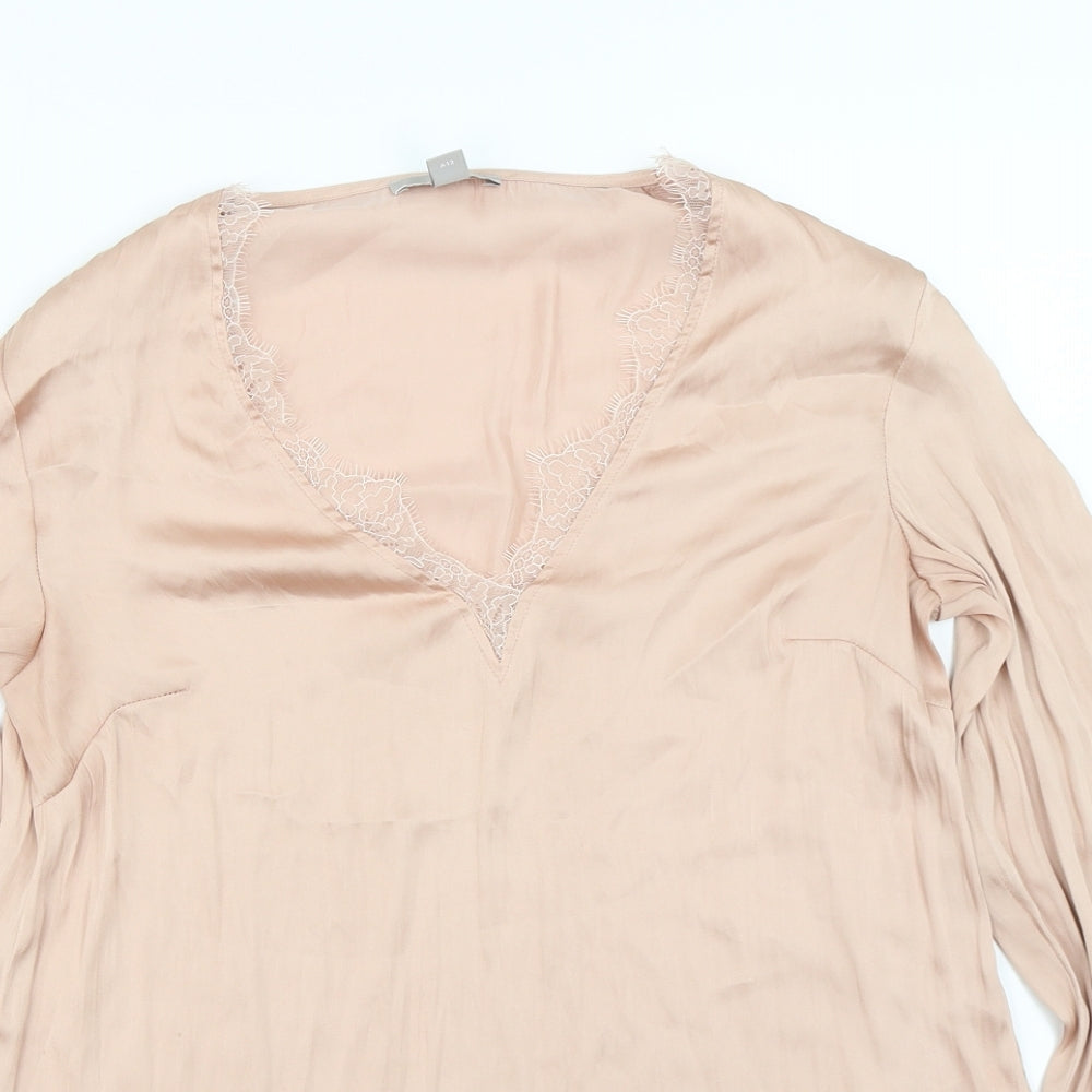 Womens UK Size 8 H&M Pink Basic Blouse