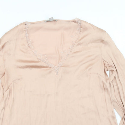 Womens UK Size 8 H&M Pink Basic Blouse