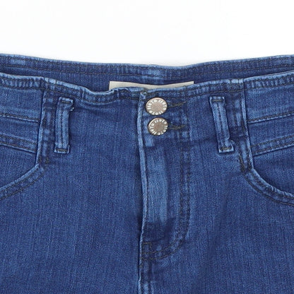 Topshop Womens Blue  Denim Hot Pants Shorts Size 28 in