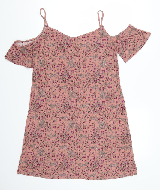 NEXT Womens Pink Floral  Mini  Size 14