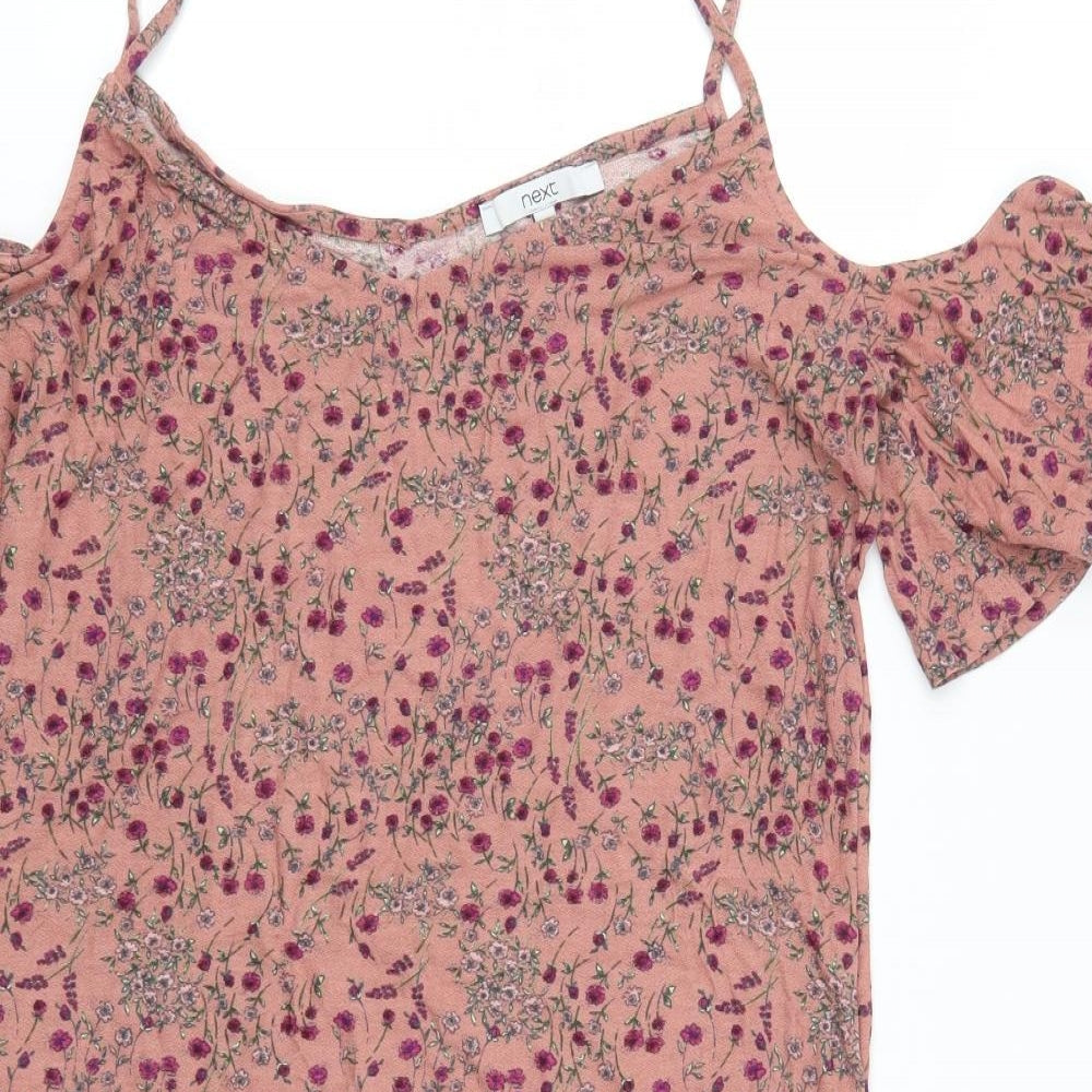 NEXT Womens Pink Floral  Mini  Size 14