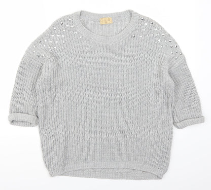 Lou Lou Womens Grey   Pullover Jumper Size M