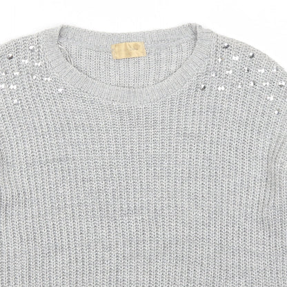 Lou Lou Womens Grey   Pullover Jumper Size M