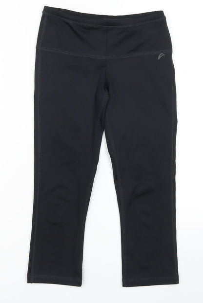 F&F Womens Black   Cropped Leggings Size 6 L19 in