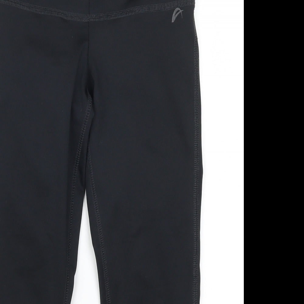 F&F Womens Black   Cropped Leggings Size 6 L19 in