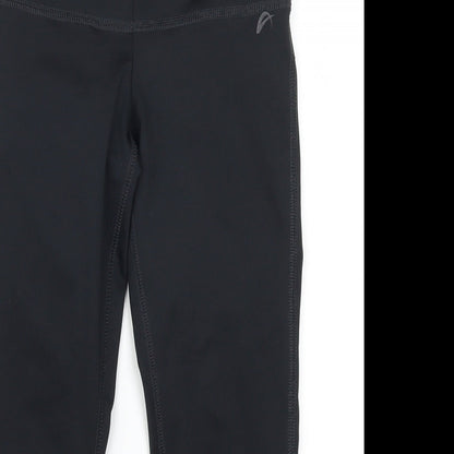F&F Womens Black   Cropped Leggings Size 6 L19 in