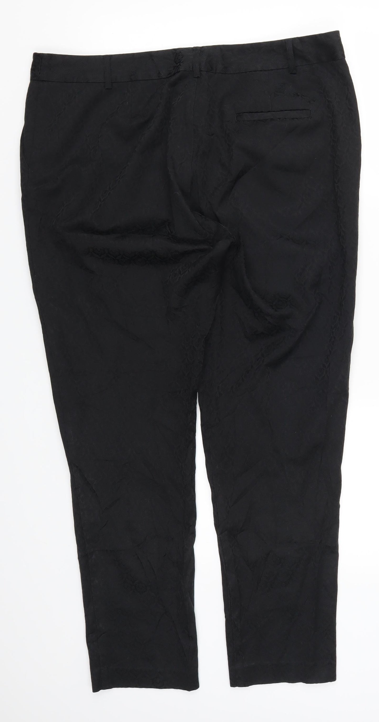 Womens UK Size 16 Oasis Regular Fit  Black Trousers