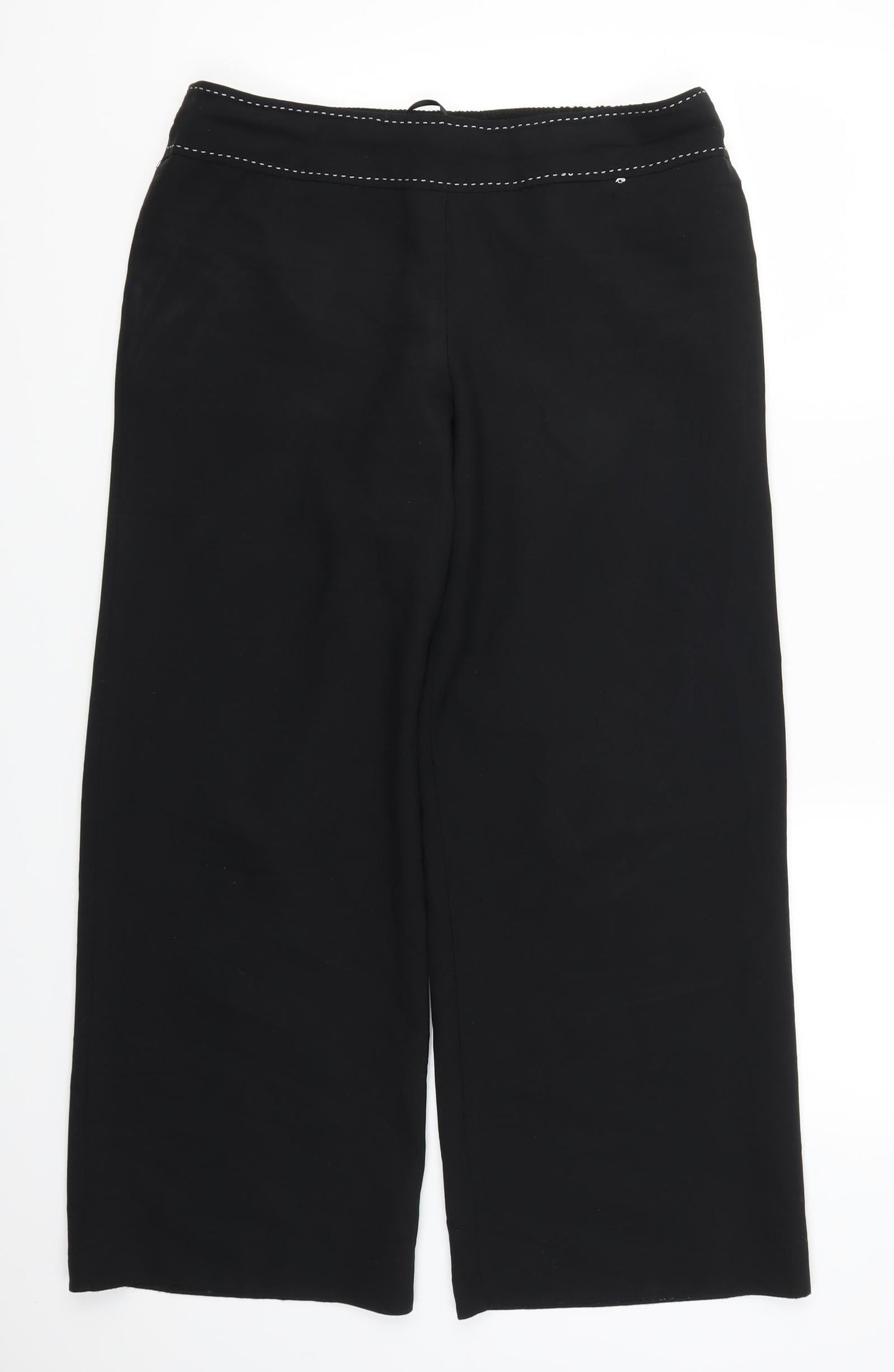 Evans Womens Black   Trousers  Size 14 L27 in