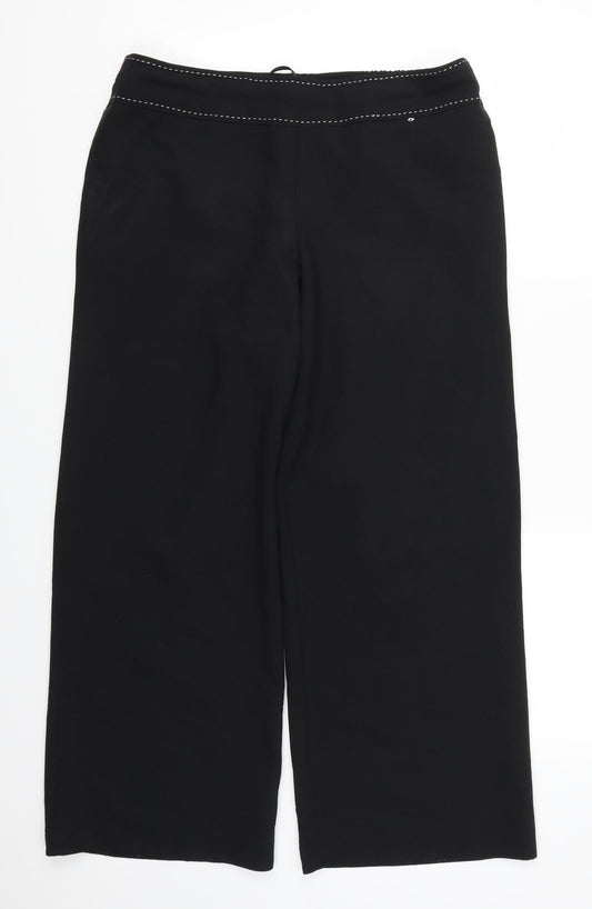 Evans Womens Black   Trousers  Size 14 L27 in