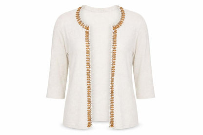 Preworn Womens Beige   Cardigan Jumper Size 10