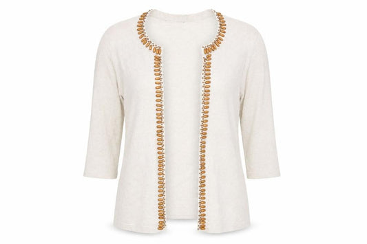 Preworn Womens Beige   Cardigan Jumper Size 10