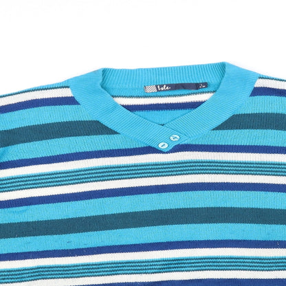 Ble Womens Blue Striped  Pullover Jumper Size L