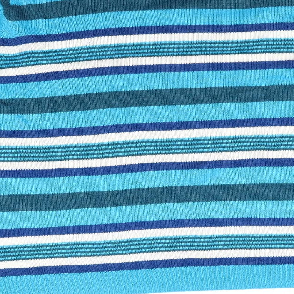 Ble Womens Blue Striped  Pullover Jumper Size L