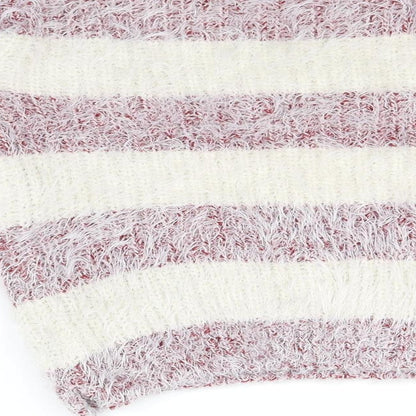 Koopoi Girls White Striped  Pullover Jumper One Size