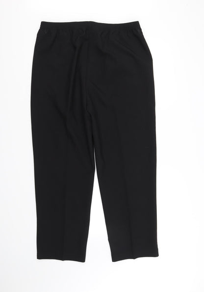 Womens UK Size 16 Sarah Hamilton Regular Fit  Black Trousers