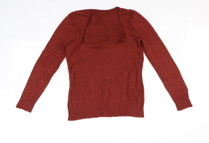 anna rose Womens Orange   Pullover Jumper Size M