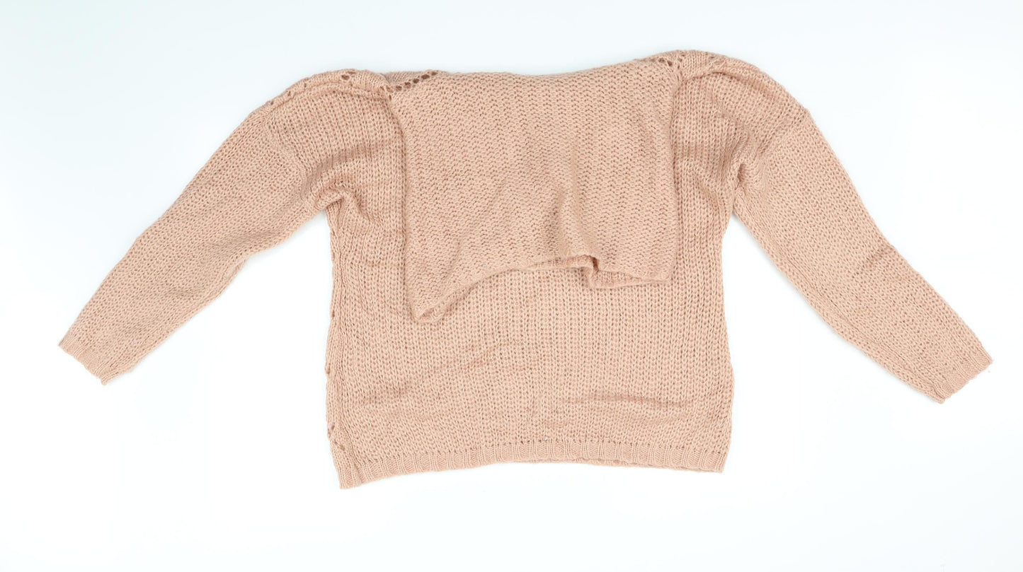Brave Soul Womens Pink   Pullover Jumper Size M