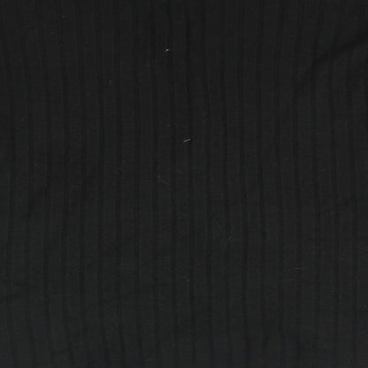Womens UK Size L FABRIZIO Black Basic T-Shirt