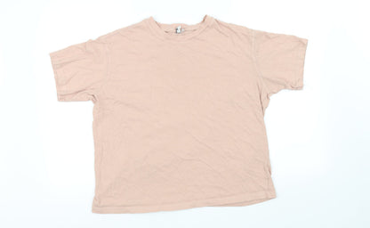 Womens UK Size S Divided Pink Basic T-Shirt