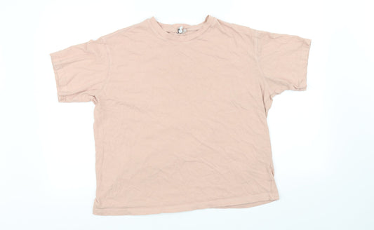 Womens UK Size S Divided Pink Basic T-Shirt