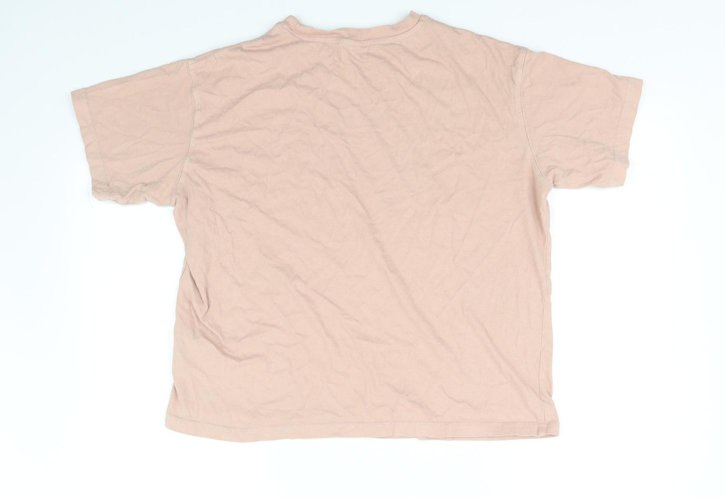 Womens UK Size S Divided Pink Basic T-Shirt