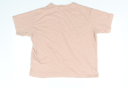 Womens UK Size S Divided Pink Basic T-Shirt