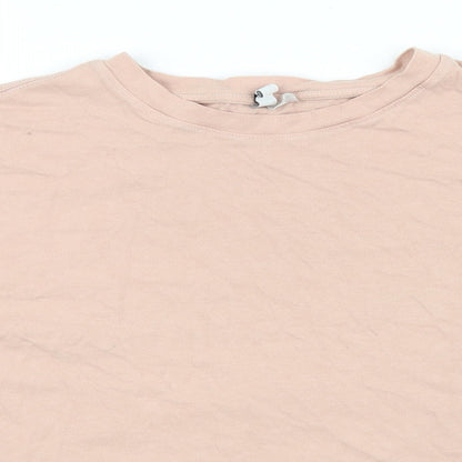 Womens UK Size S Divided Pink Basic T-Shirt
