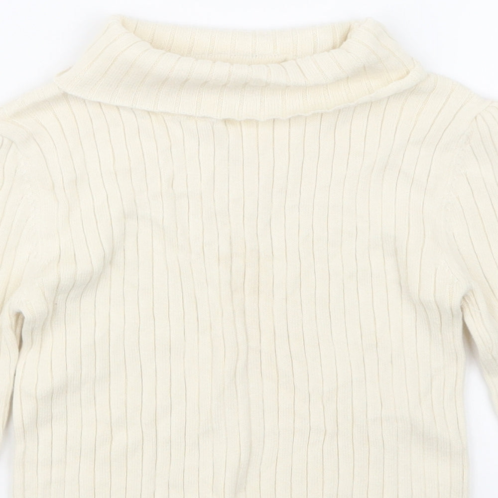 TU Girls Beige   Pullover T-Shirt Size 5-6 Years
