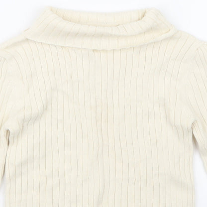TU Girls Beige   Pullover T-Shirt Size 5-6 Years