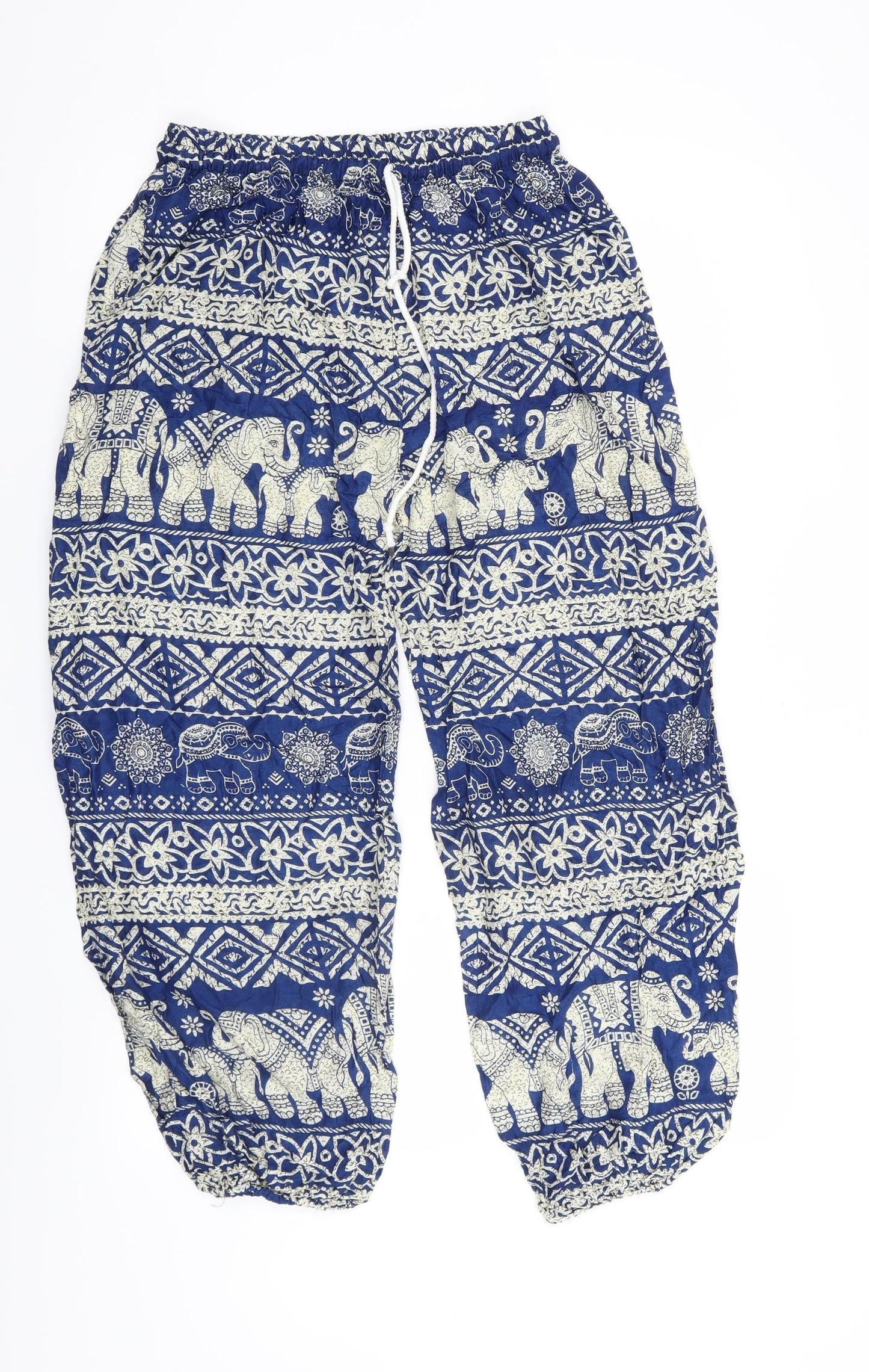 Womens UK Size XL Preworn Regular Fit  Blue Trousers