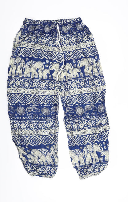 Womens UK Size XL Preworn Regular Fit  Blue Trousers