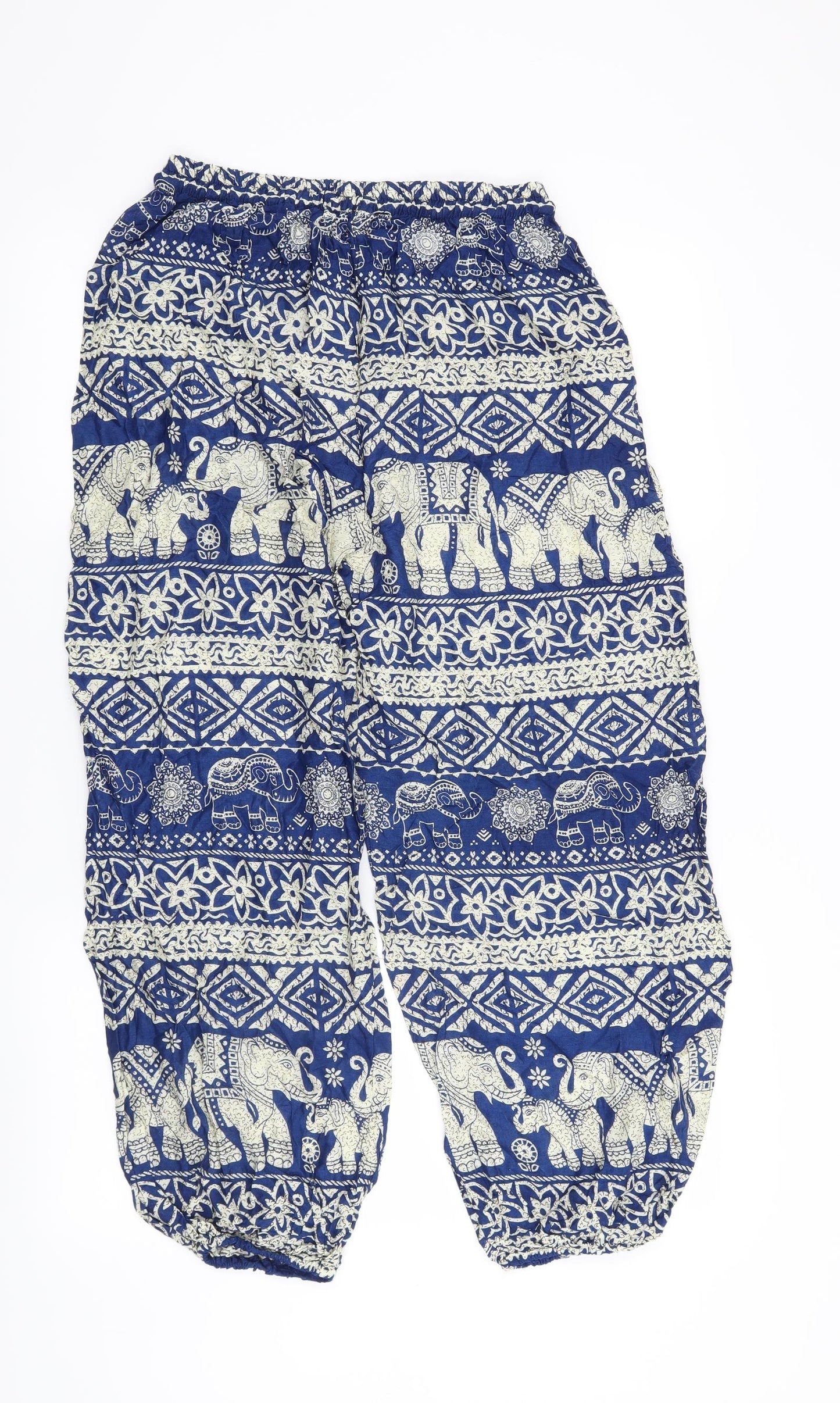 Womens UK Size XL Preworn Regular Fit  Blue Trousers