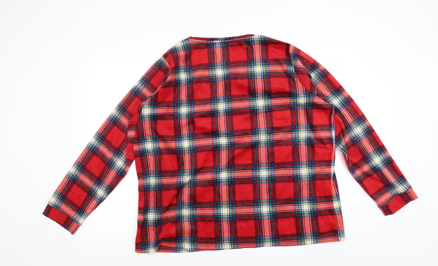 Marks and Spencer Womens Red Check  Top Pyjama Top Size 20