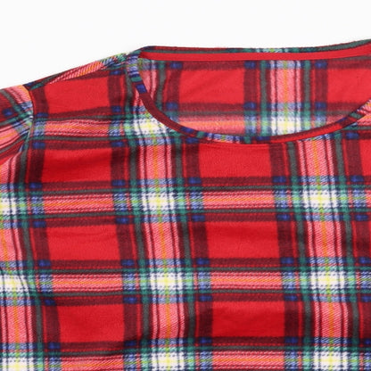 Marks and Spencer Womens Red Check  Top Pyjama Top Size 20