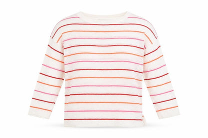 Nutmeg Womens White Striped  Pullover Jumper Size 10