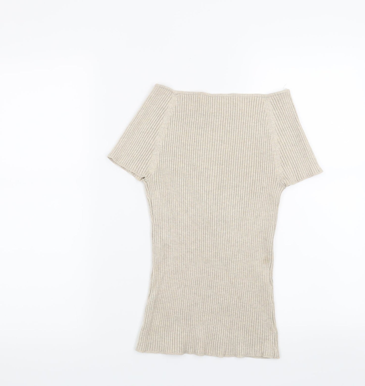 Grace Womens Beige Striped  Pullover Jumper Size S