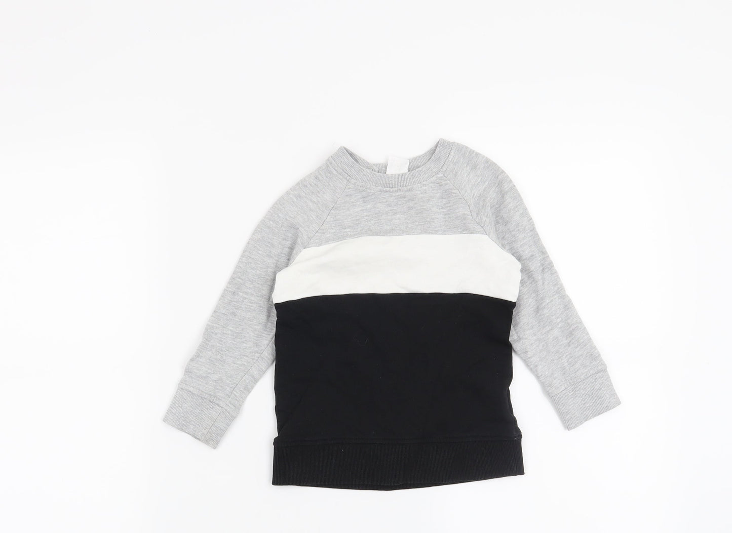 H&M Boys Black Striped  Pullover Jumper Size 18-24 Months