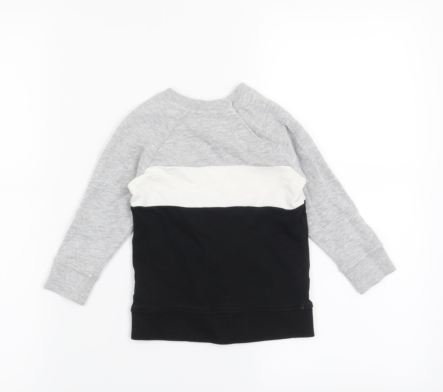 H&M Boys Black Striped  Pullover Jumper Size 18-24 Months