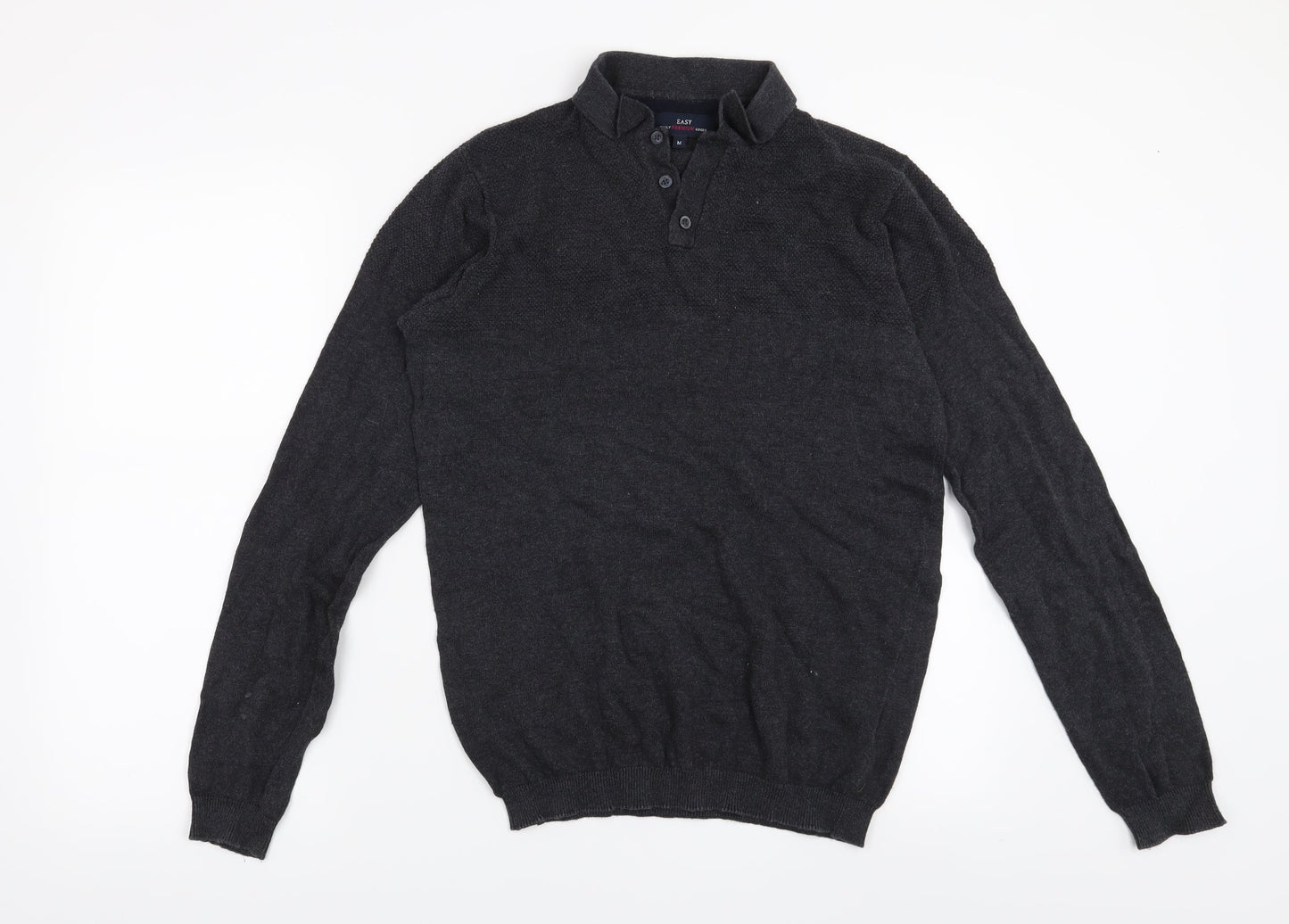 Easy Mens Grey   Pullover Jumper Size M