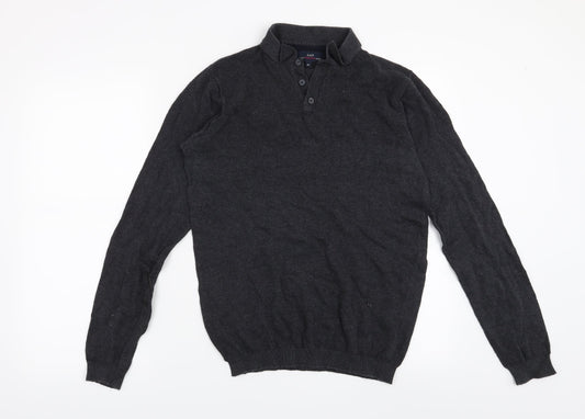 Easy Mens Grey   Pullover Jumper Size M