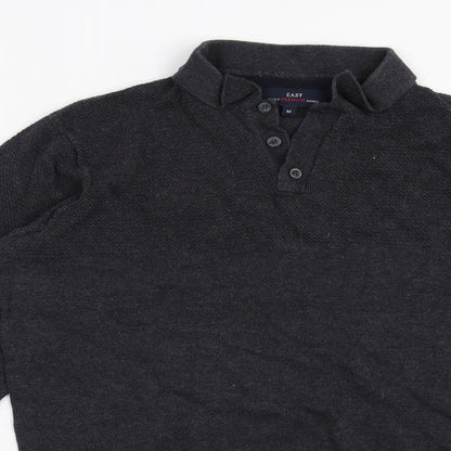 Easy Mens Grey   Pullover Jumper Size M