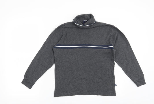 Gap Womens Grey Striped  Pullover Sweatshirt Size L