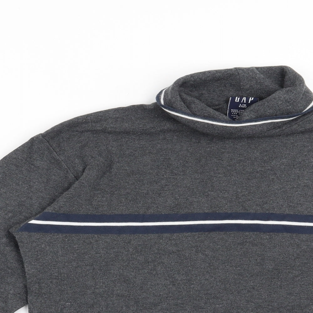 Gap Womens Grey Striped  Pullover Sweatshirt Size L