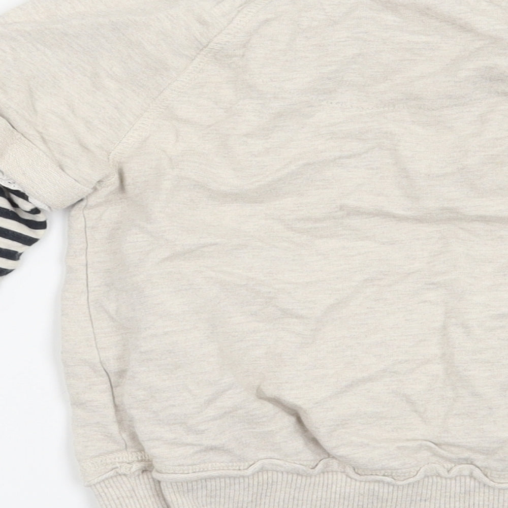NEXT Girls Beige Striped  Pullover Sweatshirt Size 4 Years  - What I like , Cats, Pretty Flowers, Penguins