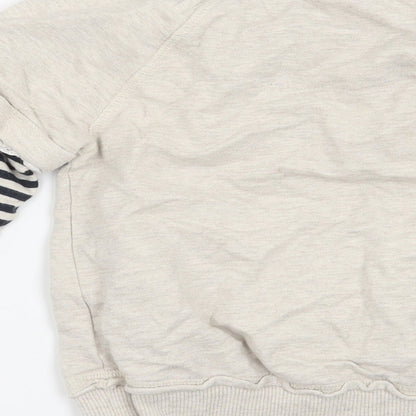 NEXT Girls Beige Striped  Pullover Sweatshirt Size 4 Years  - What I like , Cats, Pretty Flowers, Penguins