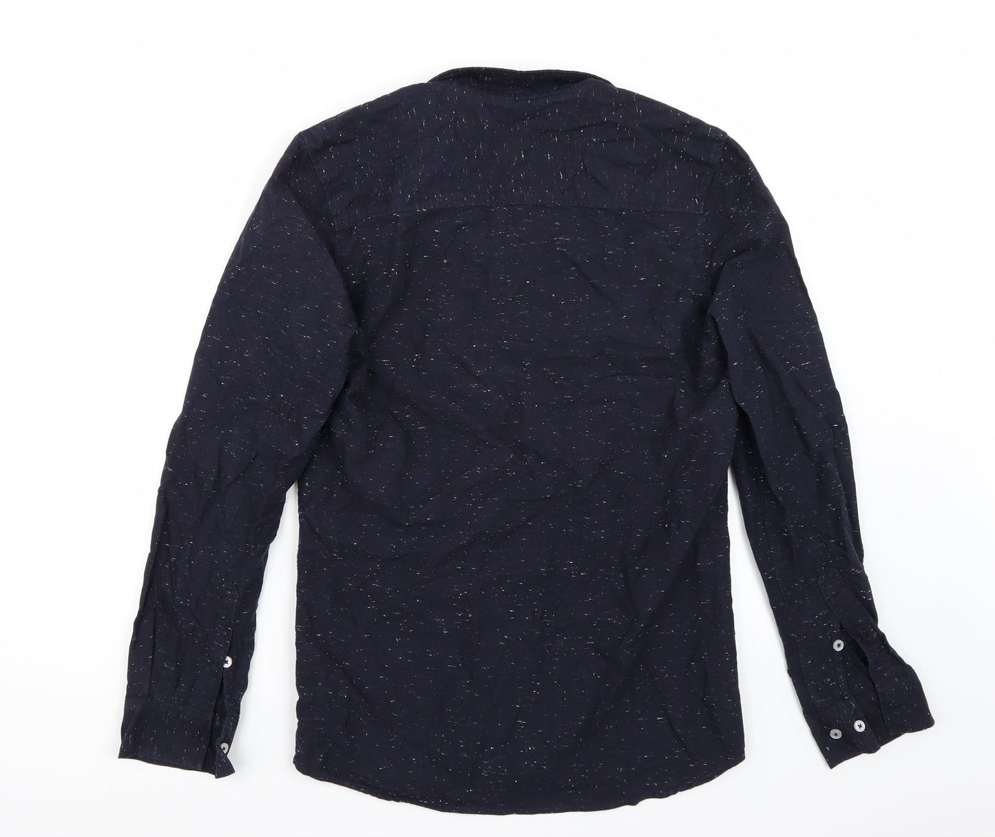 Mens UK Size S H&M Blue  Button-Up Long Sleeve Casual Shirt