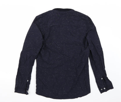Mens UK Size S H&M Blue  Button-Up Long Sleeve Casual Shirt