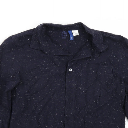 Mens UK Size S H&M Blue  Button-Up Long Sleeve Casual Shirt